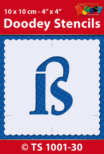 TS1001-30 Stencil , 10x10 cm Capital ss