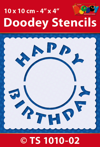 TS1010-02 Doodey Stencil , 10x10 cm
