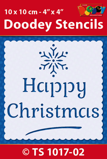 TS1017-02 Doodey Stencil , 10x10 cm