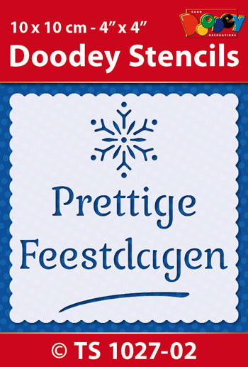 TS1027-02 Doodey Stencil , 10x10 cm