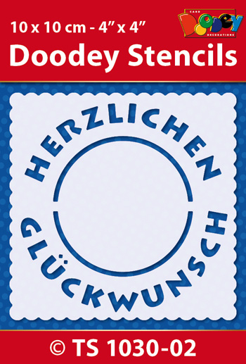 TS1030-02 Doodey Stencil , 10x10 cm