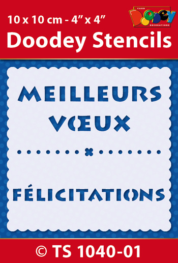 TS1040-01 Doodey Stencil , 10x10 cm