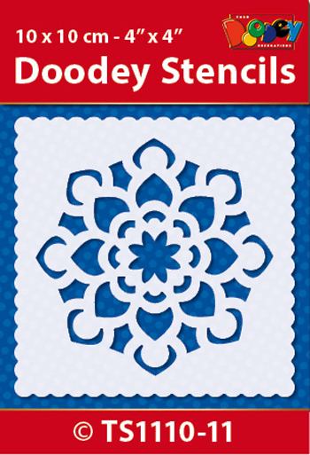 TS1110-11 Doodey Stencil ,10x10 cm Mandala