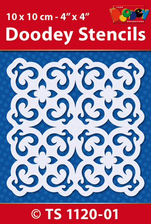 TS1120-01 Doodey Stencil , 10x10 cm