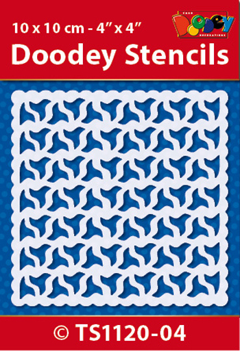 TS1120-04 Doodey Stencil , 10x10 cm Pattern