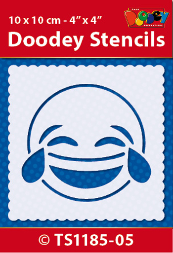 TS1185-05 Doodey Stencil , 10x10 cm Emoticon 05