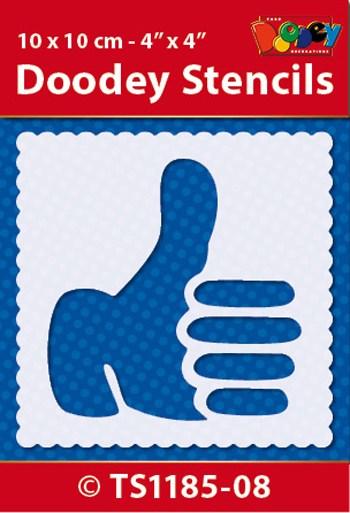 TS1185-08 Doodey Stencil , 10x10 cm Emoticon 08