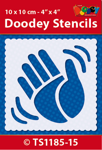 TS1185-15 Doodey Stencil , 10x10 cm Emoticon 15