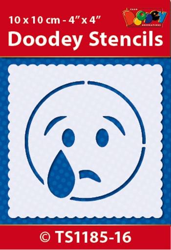 TS1185-16 Doodey Stencil , 10x10 cm Emoticon 16