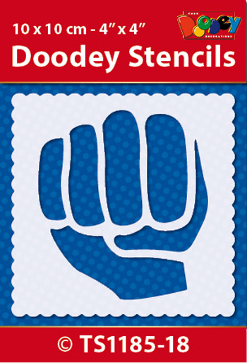 TS1185-18 Doodey Stencil , 10x10 cm Emoticon 18