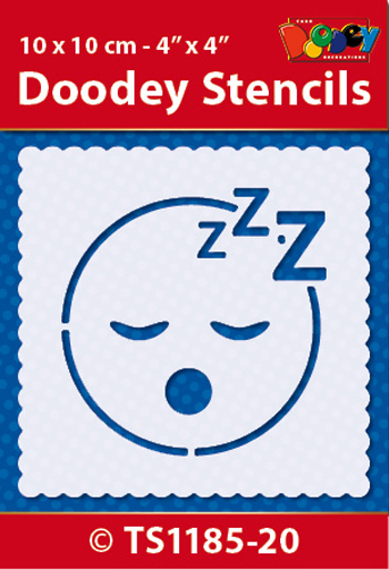 TS1185-20 Doodey Stencil , 10x10 cm Emoticon 20