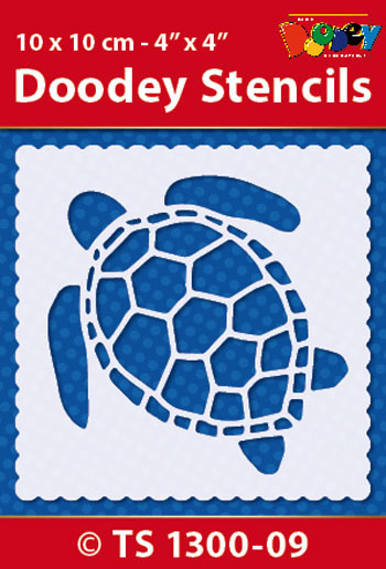 TS1300-09 Doodey Stencil , 10x10 cm Turtle