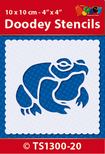 TS1300-20 Doodey Stencil , 10x10 cm Toad