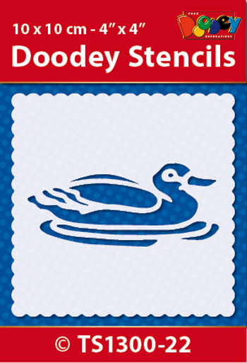 TS1300-22 Doodey Stencil , 10x10 cm Duck
