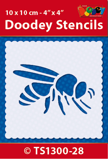 TS1300-28 Doodey Stencil , 10x10 cm Bee
