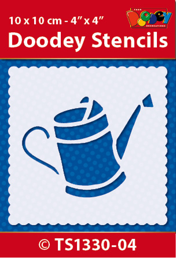 TS1330-04 Doodey Stencil , 10x10 cm  Watering Can