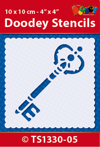 TS1330-05 Doodey Stencil , 10x10 cm  Key