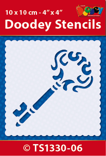 TS1330-06 Doodey Stencil , 10x10 cm  Key