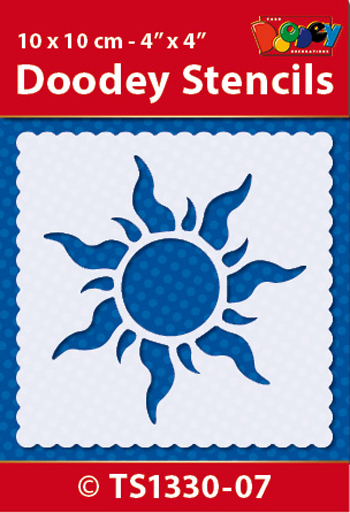 TS1330-07 Doodey Stencil , 10x10 cm  Sun