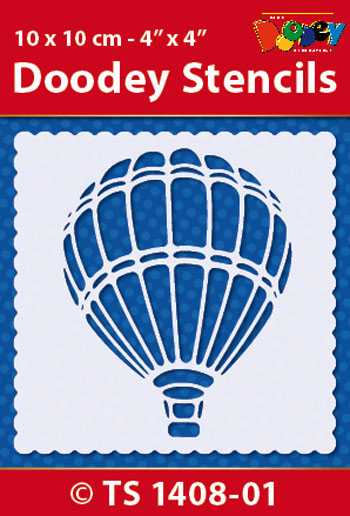 TS1408-01 Doodey Stencil , 10x10 cm Air Balloon