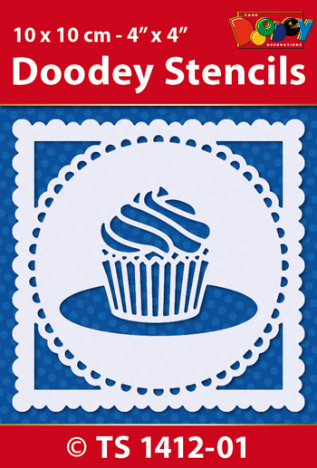 TS1412-01 Doodey Stencil , 10x10 cm