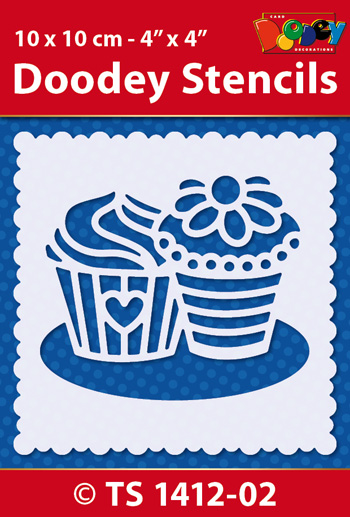 TS1412-02 Doodey Stencil , 10x10 cm