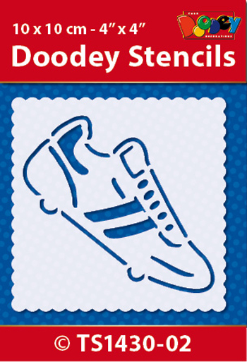 TS1430-02 Doodey Stencil , 10x10 cm Sports Shoe