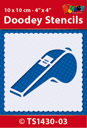 TS1430-03 Doodey Stencil , 10x10 cm Whistle