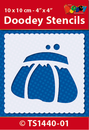 TS1440-01 Doodey Stencil , 10x10 cm Lady Bag