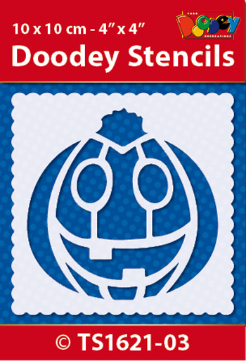 TS1621-03 Doodey Stencil , 10x10 cm Pumpkin