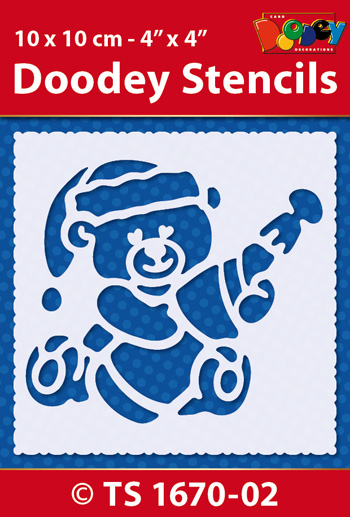 TS1670-02 Doodey Stencil , 10x10 cm