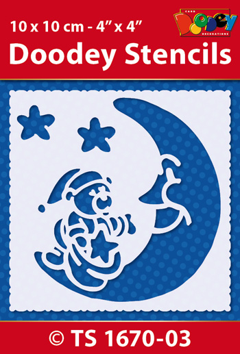 TS1670-03 Doodey Stencil , 10x10 cm