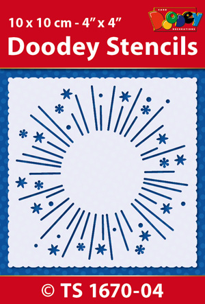 TS1670-04 Doodey Stencil , 10x10 cm
