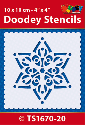 TS1670-20 Doodey Stencil , 10x10 cm Star