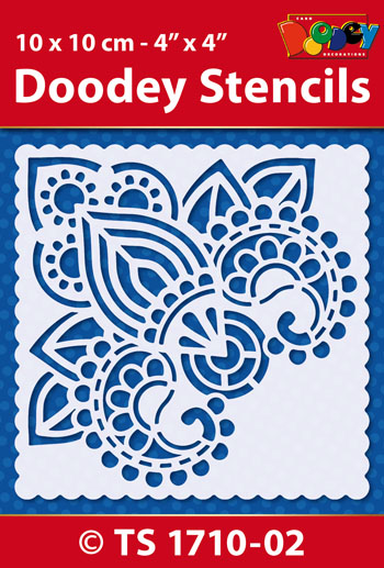 TS1710-02 Doodey Stencil , 10x10 cm