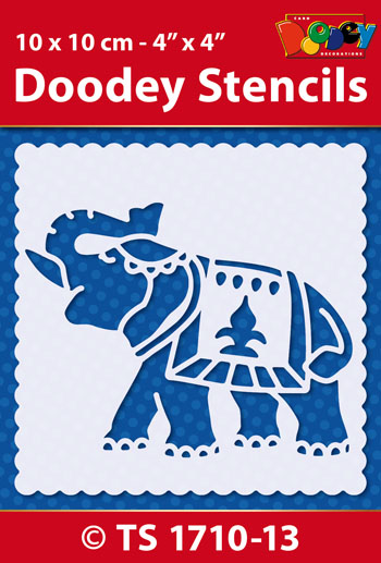 TS1710-13 Doodey Stencil , 10x10 cm