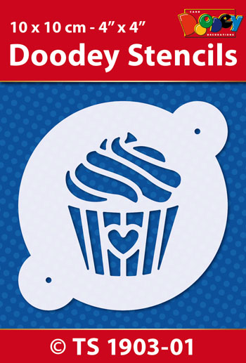 TS1903-01 Doodey Stencil , 10x10 cm