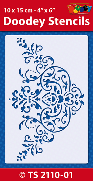 TS2110-01 Doodey Stencil , 10x15 cm