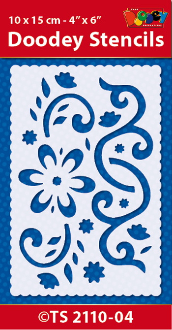 TS2110-04 Doodey Stencil , 10x15 cm, Background