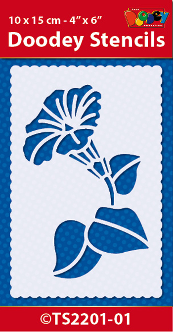 TS2201-01 Doodey Stencil , 10x15 cm, Flower