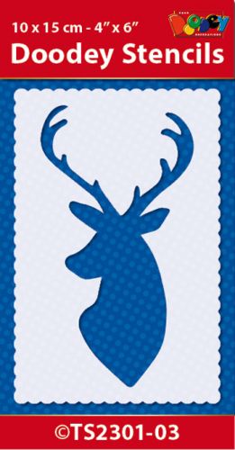 TS2301-03 Doodey Stencil , 10x15 cm Deer