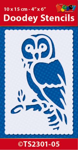 TS2301-05 Doodey Stencil , 10x15 cm Owl