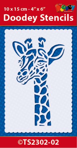 TS2302-02 Doodey Stencil , 10x15 cm, Giraffe
