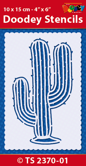 TS2370-01 Doodey Stencil , 10x15 cm Cactus