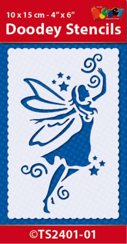 TS2401-01 Doodey Stencil , 10x15 cm Fairy