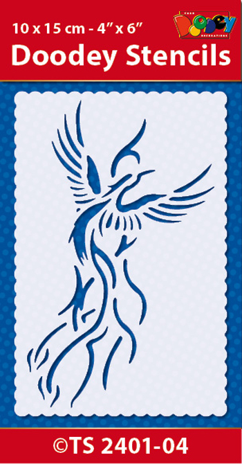 TS2401-04 Doodey Stencil , 10x15 cm Phenix