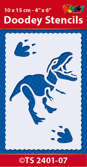 TS2401-07 Doodey Stencil , 10x15 cm Dino