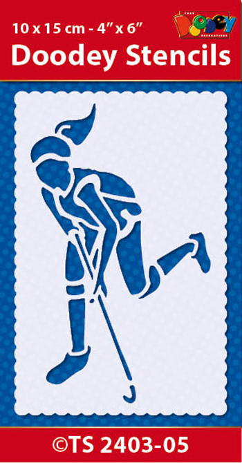 TS2403-05 Doodey Stencil , 10x15 cm Hockey