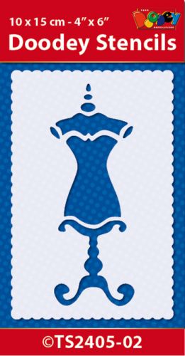 TS2405-02 Doodey Stencil , 10x15 cm Mannequin (1)