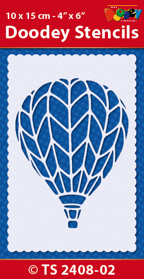 TS2408-02 Doodey Stencil , 10x15 cm  Air Balloon